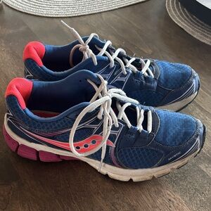 Saucony Women's Navy and Pink Sneakers